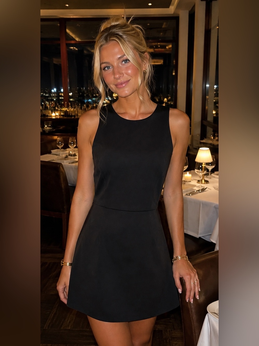 French Connection Black Sleeveless Mini Dresse